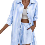 Two Piece Outfit Sets Cotton Shorts Set - Nadorine (Us Only)