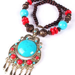 Bohemian Braided Rice Bead Necklace Sweater Chain