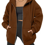 Nadorine Women's Oversized Zip Up Hoodies