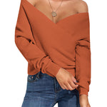 Nadorine Cross Front Drop Shoulder Sweaters