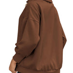 Nadorine Women Sweatshirts Quarter Zip Stand Collar Pullovers Fleece Workout Hoodies Y2K Clothes