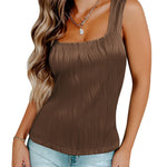Nadorine Square Neck Tank Tops