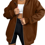 Nadorine Women's Oversized Zip Up Hoodies