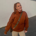 Women's Winter Long Sleeve Full Zipper Baggy Puffer Short Down Jacket Coat - Nadorine (Us Only)