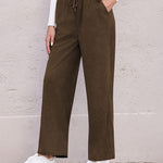 Nadorine Drawstring Long Pants with Pockets