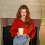 Nadorine Cross Front Drop Shoulder Sweaters