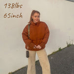 Women's Winter Long Sleeve Full Zipper Baggy Puffer Short Down Jacket Coat - Nadorine (Us Only)