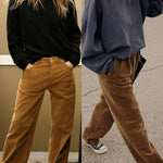 Nadorine Drawstring Long Pants with Pockets