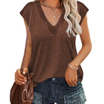 Tank Tops Short Sleeve Shirt- Nadorine (Us Only)