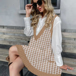 Zeagoo Womens Sweater Vest Dress Pattern Knitted Dress