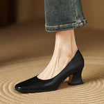 Oriel Leather Square Pumps