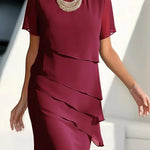 Adelia | Elegant Flowy Short Sleeve Dress