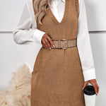 Zeagoo Womens Sweater Vest Dress Pattern Knitted Dress