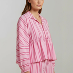 Ava Thornton | Striped Cotton Lounge Set For Women