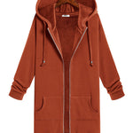 Zeagoo Zip Up Hoodies Long Fleece Jacket