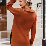 Nadorine Long Sleeve Oversized Knit Sweater Tops