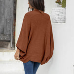 Nadorine Open Front Oversized Batwing Sleeve Knit Cardigan