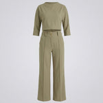 Charlotte Cooper | Cropped Top & High-Waisted Trousers Set For Women