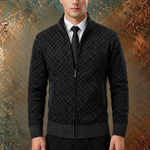 Charles | Zip Knit Cardigan with Stand Collar