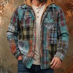 Richard | Plaid Patchwork Hooded Jacket