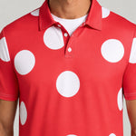 KZZ Men's Polka-Dot Polo Shirt