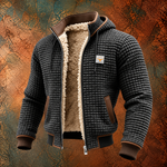 Hudson | Waffle-Knit Hooded Retro Jacket