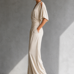 Aline | Elegant Wrap-Effect Jumpsuit with Wide Legs
