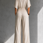 Aline | Elegant Wrap-Effect Jumpsuit with Wide Legs