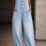 Sadie | Vintage Washed Cotton Denim Overalls