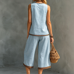Casual French Style Contrast Color Matching Set