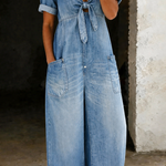 Maya | V Neck Short Sleeve Jumpsuit