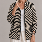 Inaya | Retro Hand-Drawn Circle Design Quilted Jacket