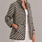 Inaya | Retro Hand-Drawn Circle Design Quilted Jacket