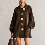 Camille | Elegant Suede-Look Statement Dress