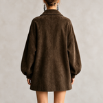 Camille | Elegant Suede-Look Statement Dress