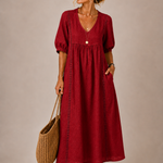 Steffi - Linen Blend Summer Midi Dress