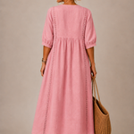 Steffi - Linen Blend Summer Midi Dress