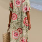 Caitlyn | Leaf & Mandala Floral Dress