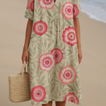 Caitlyn | Leaf & Mandala Floral Dress