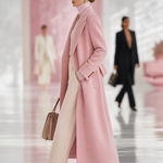 Elegant Classic Lapel Single-breasted Long Tweed Coat