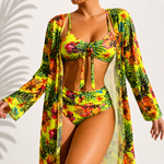 Marie | Elegant Tropical Marie 3-Piece Bikini