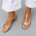 VIVIAN | Metallic Heeled Sandals
