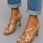 Elisabetta | Comfortable golden heels