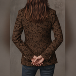 Hélène – Fitted Jacquard Pattern Blazer