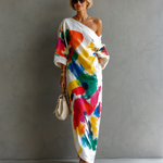 Adeline | Abstract Print Maxi Dress