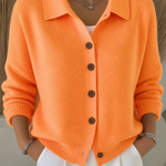 SIENNA™ - ELEGANT BUTTON COLLAR CARDIGAN
