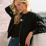 Nadorine Classic Bomber Jacket Windbreaker with Pockets