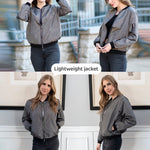 Nadorine Classic Bomber Jacket Windbreaker with Pockets