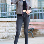 Nadorine Classic Bomber Jacket Windbreaker with Pockets