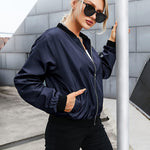 Nadorine Classic Bomber Jacket Windbreaker with Pockets